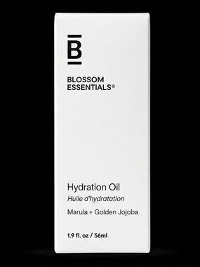 BLOSSOM ESSENTIALS Hydration Oil 1.9 fl oz Marula + Golden Jojoba NEW IN BOX $34